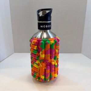Mobot 40oz Big Bertha Water Bottle Foam Roller Stainless Steel Multi-Color - EUC